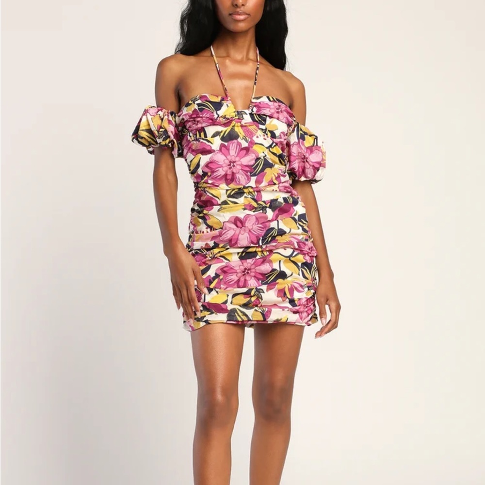 Lulus All About Allure White Floral Mini Dress
